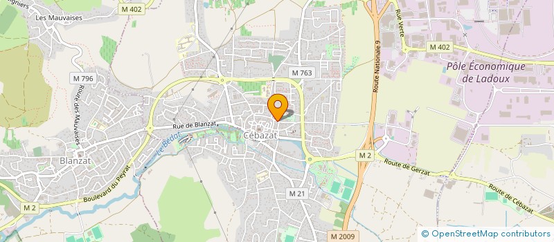 localisation de l'entreprise CN SCI  CEBAZAT
