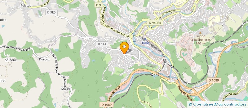 localisation de l'entreprise CNATP CHAMBRE SYNDICALE DE L ARTISANAT DES TP DES PAYSAGISTES ET DES ACTIVITES ANNEXES  TULLE