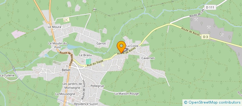 localisation de l'entreprise CNC  BELIN-BELIET