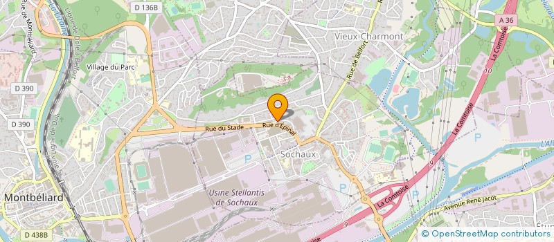 localisation de l'entreprise CNDF  SOCHAUX