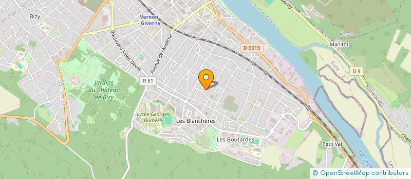 localisation de l'entreprise CNF BTP  VERNON