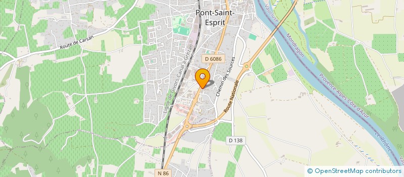 localisation de l'entreprise CNG AUTOMOBILES à PONT-SAINT-ESPRIT