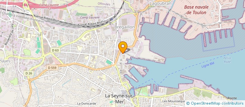 localisation de l'entreprise CNIM INDUSTRIE à LA SEYNE-SUR-MER