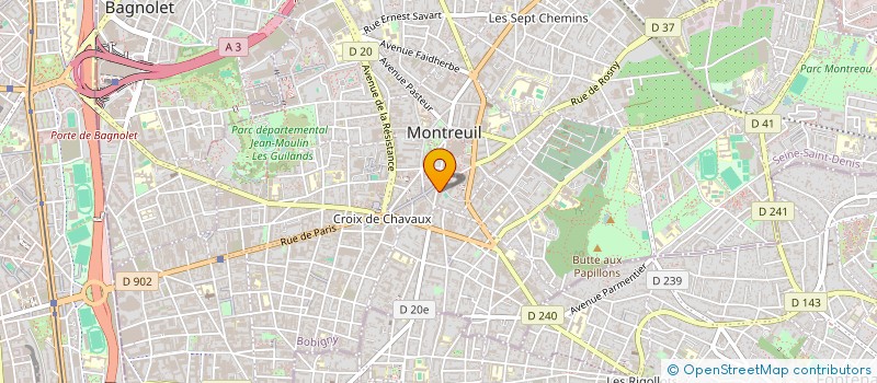 localisation de l'entreprise CNN-SERVICES à MONTREUIL