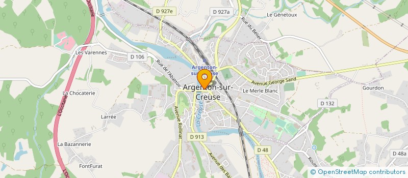 localisation de l'entreprise CNOCK - CHARME HOTELS à ARGENTON-SUR-CREUSE