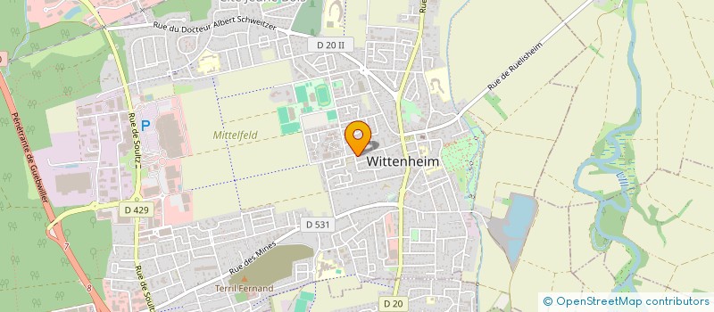 localisation de l'entreprise CNSN ENTRETIEN  WITTENHEIM