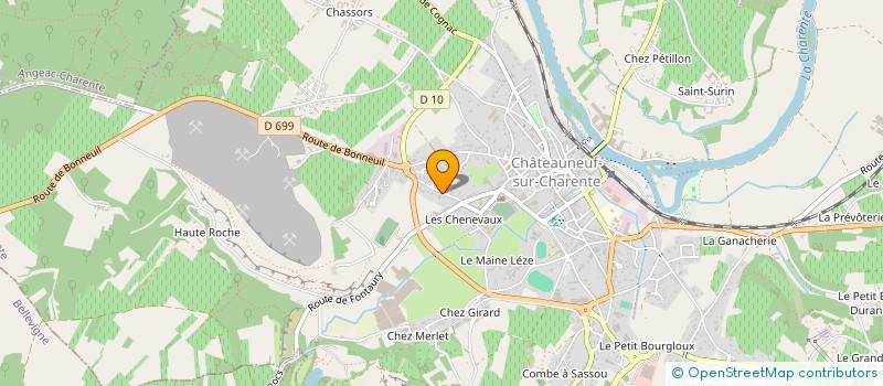 localisation de l'entreprise CO-CASTEL  CHATEAUNEUF-SUR-CHARENTE