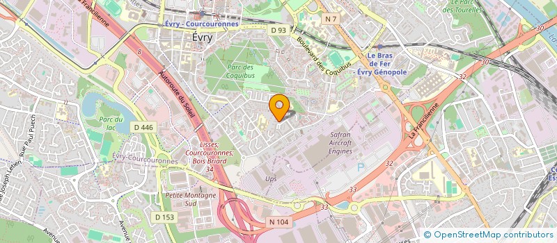 localisation de l'entreprise CO.D.A.C.I.E  EVRY-COURCOURONNES