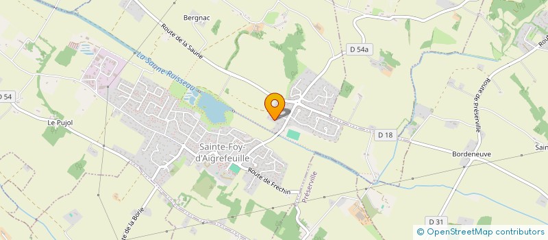 localisation de l'entreprise CO DENTAIRE  SAINTE FOY D'AIGREFEUILLE