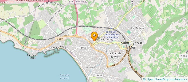 localisation de l'entreprise CO'EUR CLUB à SAINT-CYR-SUR-MER