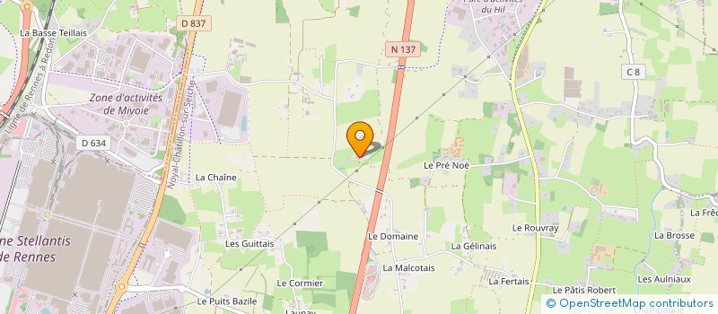 localisation de l'entreprise CO EXPLOITATION JUSTAL à NOYAL-CHATILLON-SUR-SEICHE