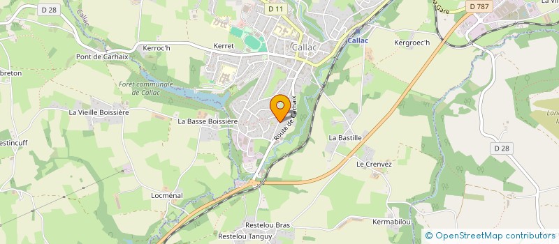 localisation de l'entreprise CO-EXPLOITATION LE TROADEC à CALLAC