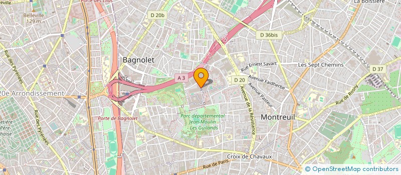 localisation de l'entreprise CO GE RE BA à BAGNOLET
