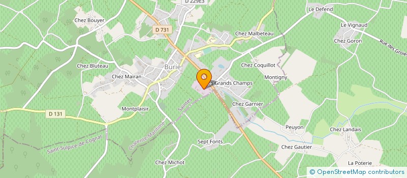 localisation de l'entreprise CO.GI.BAT  BURIE