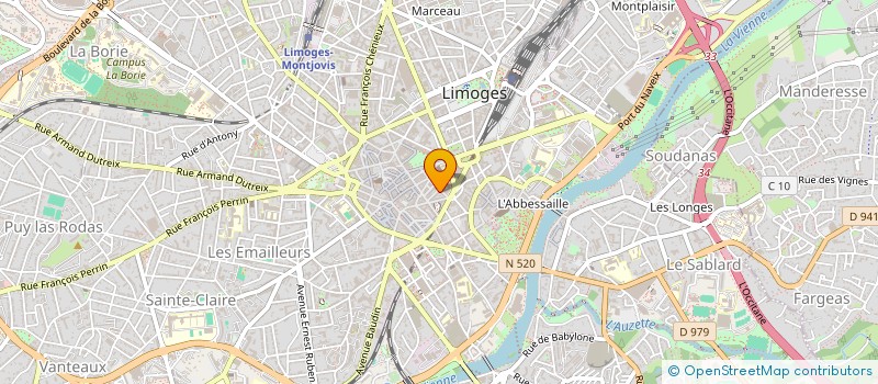 localisation de l'entreprise CO IMM EDOUARD VAILLANT à LIMOGES