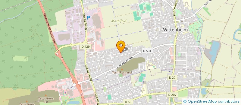 localisation de l'entreprise CO-LET'S GO à WITTENHEIM