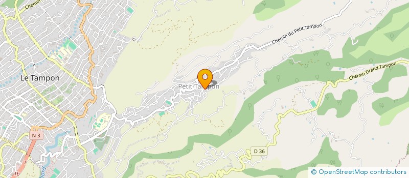 localisation de l'entreprise CO.MAINS.  LE TAMPON