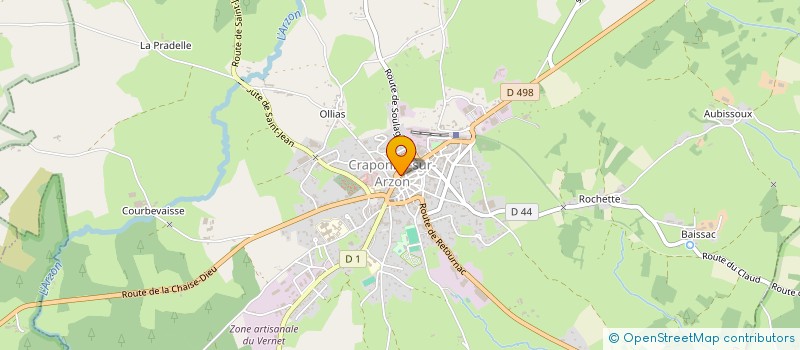 localisation de l'entreprise CO PREST'ACTIONS SERVICES  CRAPONNE-SUR-ARZON