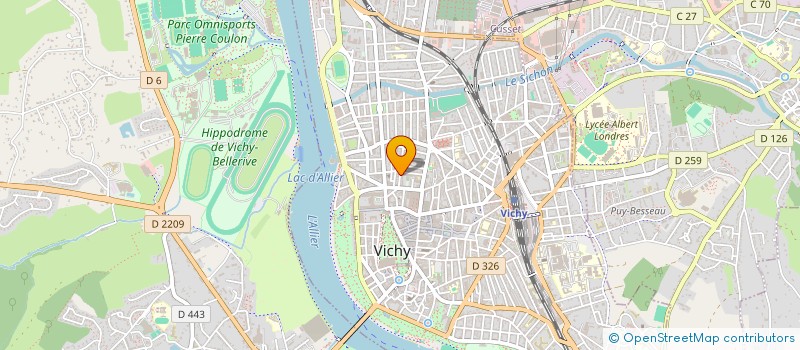 localisation de l'entreprise CO PROPRIETE 13 RUE PETILLAT  VICHY