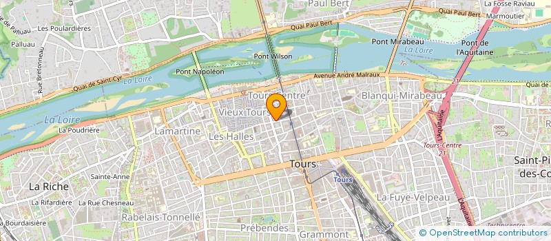 localisation de l'entreprise CO-PROPRIETE 15 RUE DES HALLES  TOURS