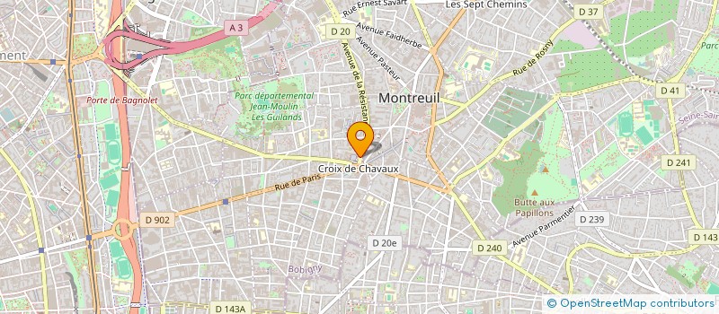 localisation de l'entreprise CO RE GIL à MONTREUIL