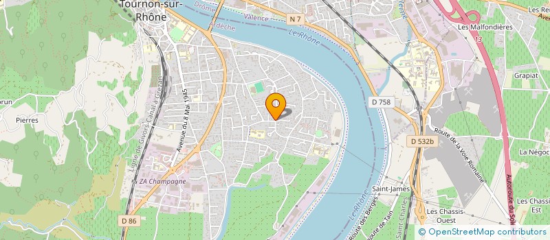 localisation de l'entreprise CO.RE.PI. à TOURNON-SUR-RHONE