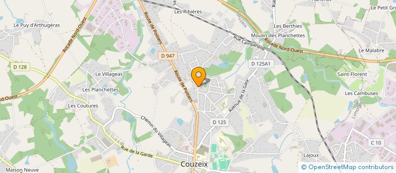 localisation de l'entreprise CO1 à COUZEIX