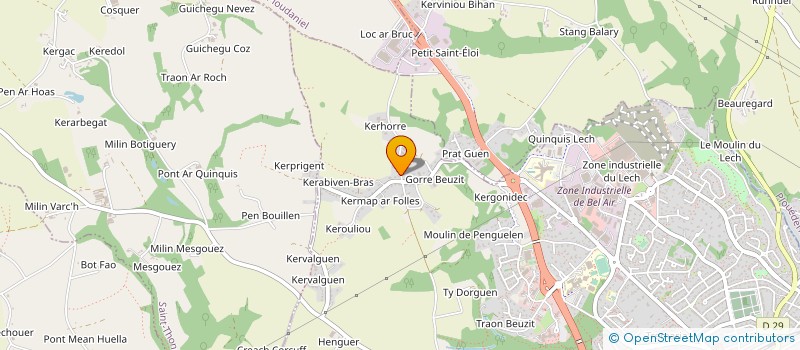 localisation de l'entreprise CO2-BOISPAILLE à LANDERNEAU