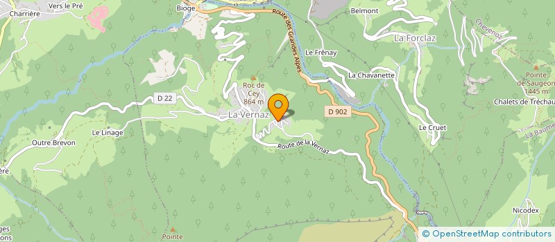 localisation de l'entreprise CO2 RAMONAGE  VERNAZ (LA)