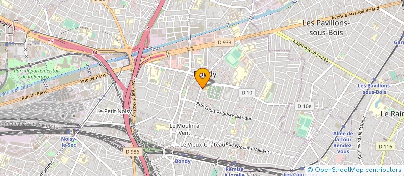 localisation de l'entreprise COACH  BONDY