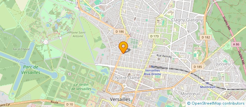 localisation de l'entreprise COACH360 à VERSAILLES