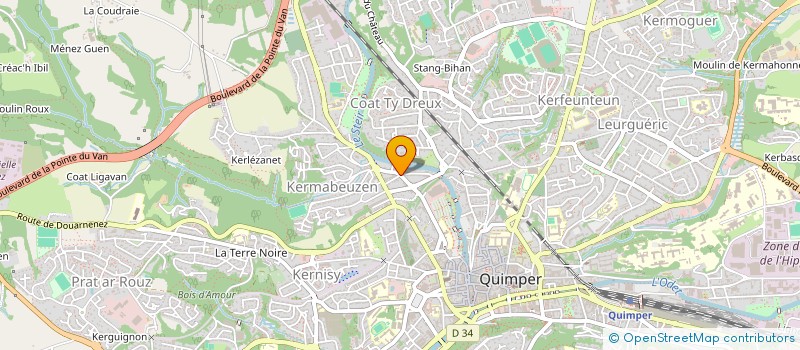 localisation de l'entreprise COADOU LOCATION à QUIMPER