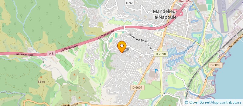 localisation de l'entreprise COALA INVEST à MANDELIEU-LA-NAPOULE