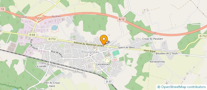 localisation de l'entreprise COAMO  PLOUIGNEAU