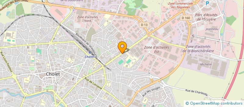 localisation de l'entreprise COARTI à CHOLET