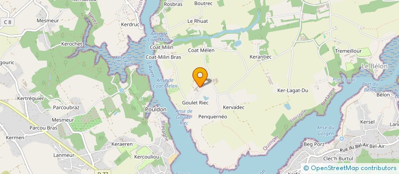 localisation de l'entreprise COAT BIHAN  RIEC-SUR-BELON