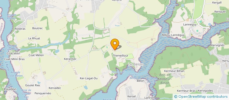 localisation de l'entreprise COAT PIN  RIEC-SUR-BELON