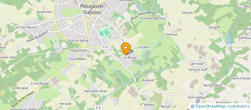 localisation de l'entreprise COAT QUIMPER  PLOUGASTEL-DAOULAS