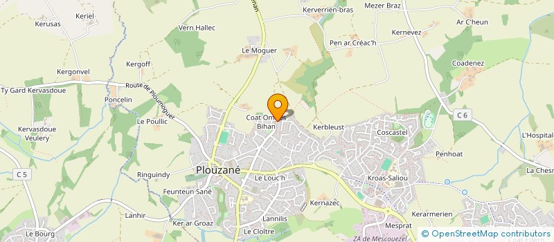 localisation de l'entreprise COAT TAN  PLOUZANE