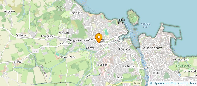 localisation de l'entreprise COATY  DOUARNENEZ