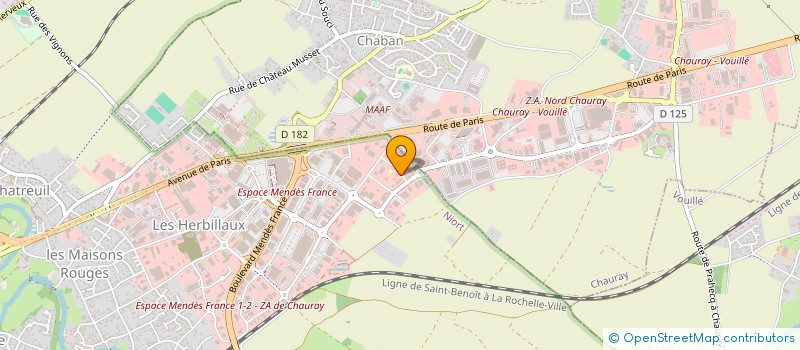 localisation de l'entreprise COBA à NIORT