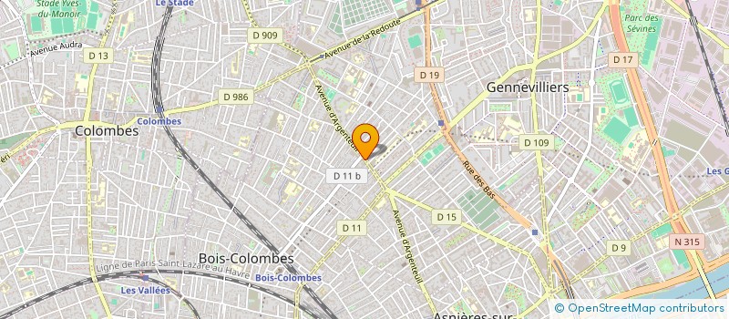 localisation de l'entreprise COBA COIFFURE  BOIS-COLOMBES