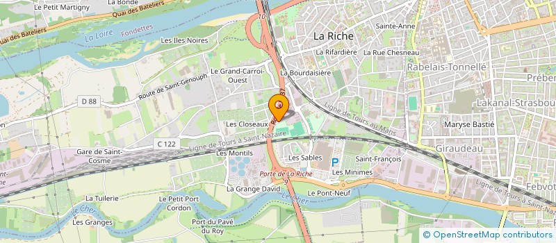 localisation de l'entreprise COBA ETANCHE  LA RICHE