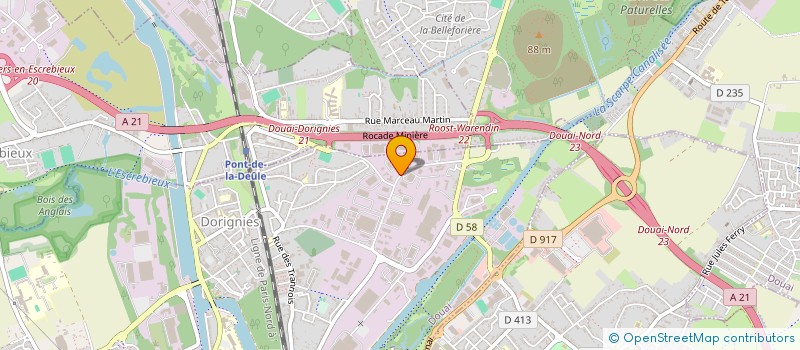 localisation de l'entreprise COBAM à DOUAI