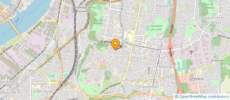 localisation de l'entreprise COBAN 33 à CENON