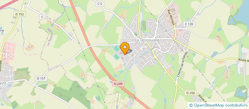 localisation de l'entreprise COBATECH  LA TESSOUALLE