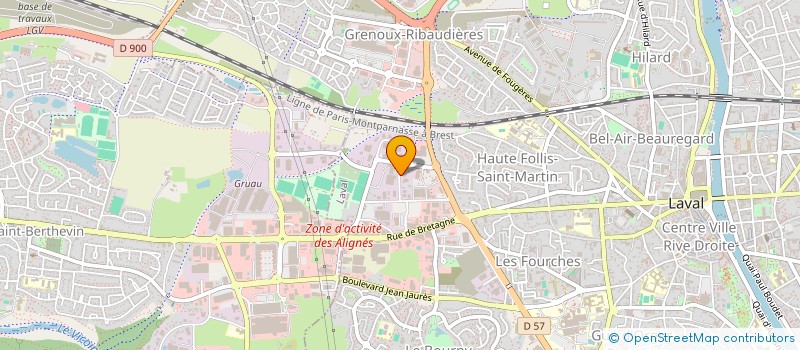localisation de l'entreprise COBATY 53 à LAVAL