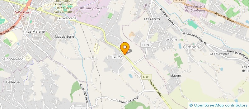 localisation de l'entreprise COBBO à ALBI