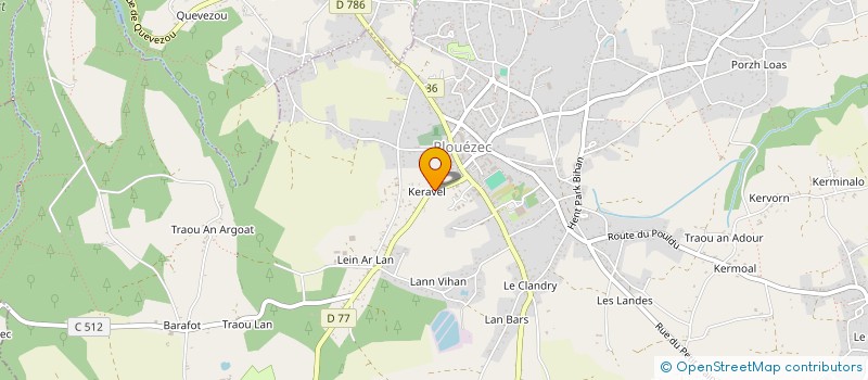localisation de l'entreprise COBEL à PLOUEZEC