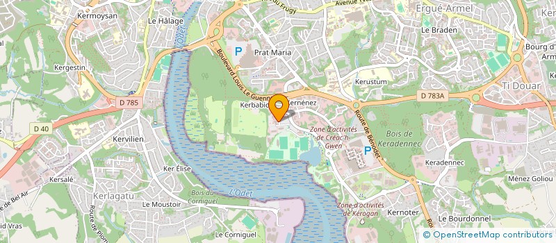 localisation de l'entreprise COBELL à QUIMPER